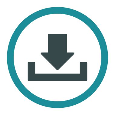 Düz mavi renkler, yuvarlak vektör simgesi indir