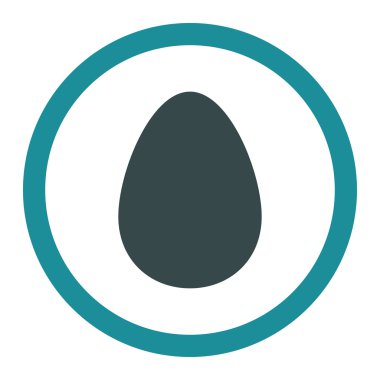 Egg flat soft blue colors rounded vector icon