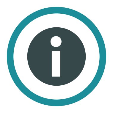 Bilgi düz yumuşak mavi renkler yuvarlak vektör simgesi