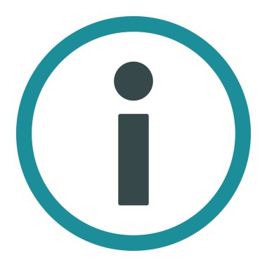 Bilgi düz yumuşak mavi renkler yuvarlak vektör simgesi