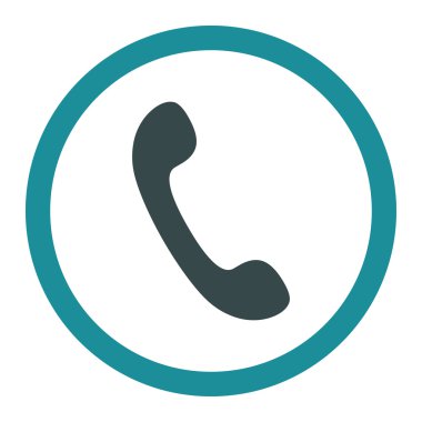 Phone flat soft blue colors rounded vector icon