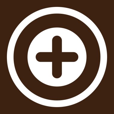 Create flat white color rounded vector icon