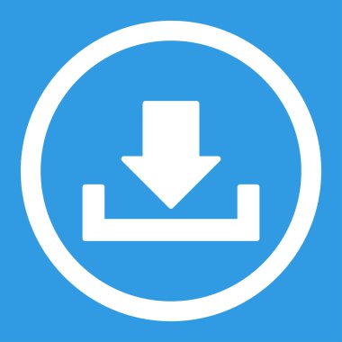 Download flat white color rounded vector icon