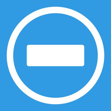 Düz beyaz renkli yuvarlak vektör simge