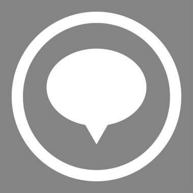 Banner flat white color rounded vector icon