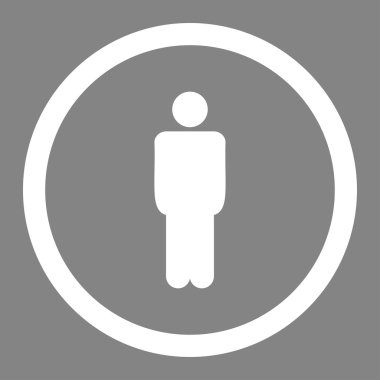 Düz beyaz yuvarlak renkli vektör simgesi