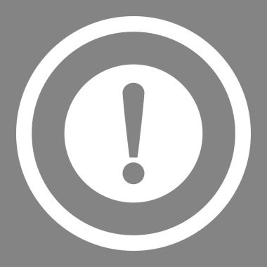 Sorun düz beyaz renk vektör simge yuvarlak