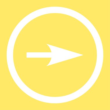 Arrow Axis X flat white color rounded vector icon