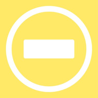 Düz beyaz renkli yuvarlak vektör simge