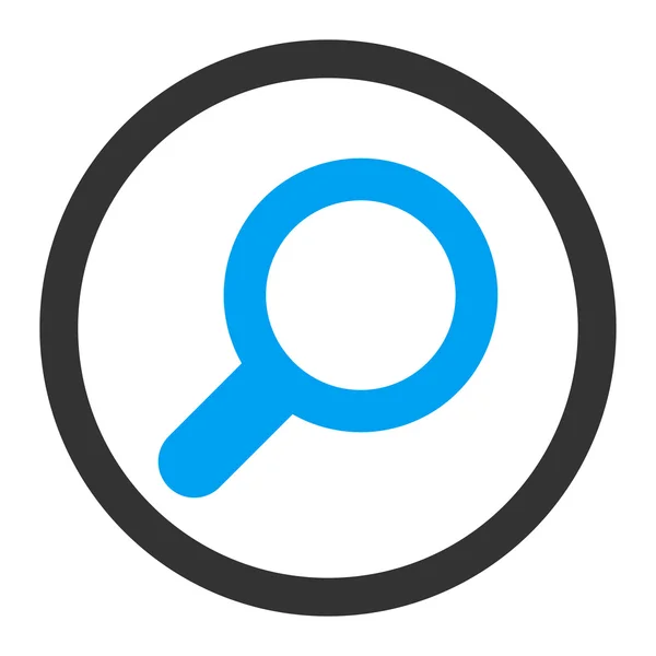 Ver planos azules y grises colores redondeados vector icono — Vector de stock