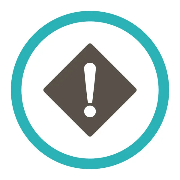 Error flat grey and cyan colors rounded vector icon — 图库矢量图片