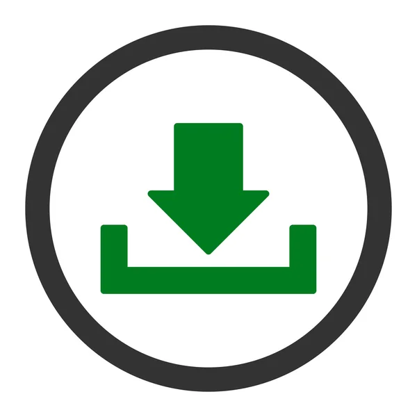Download flat green and gray colors rounded vector icon — Διανυσματικό Αρχείο