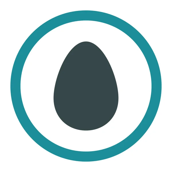 Egg flat soft blue colors rounded vector icon — Wektor stockowy