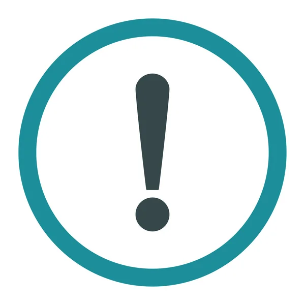 Exclamation Sign flat soft blue colors rounded vector icon — 스톡 벡터