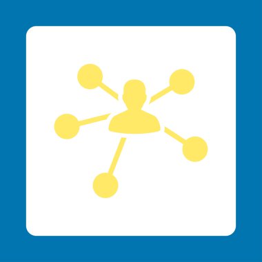 İlişkiler düz simgesi