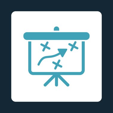 Strateji düz simgesi