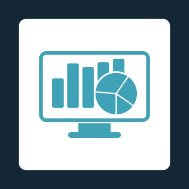İstatistik düz simgesi