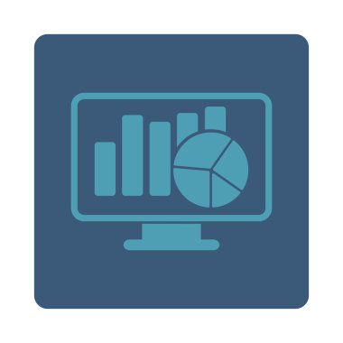 İstatistik düz simgesi