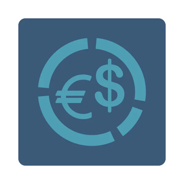Ícone de diagrama de moeda —  Vetores de Stock