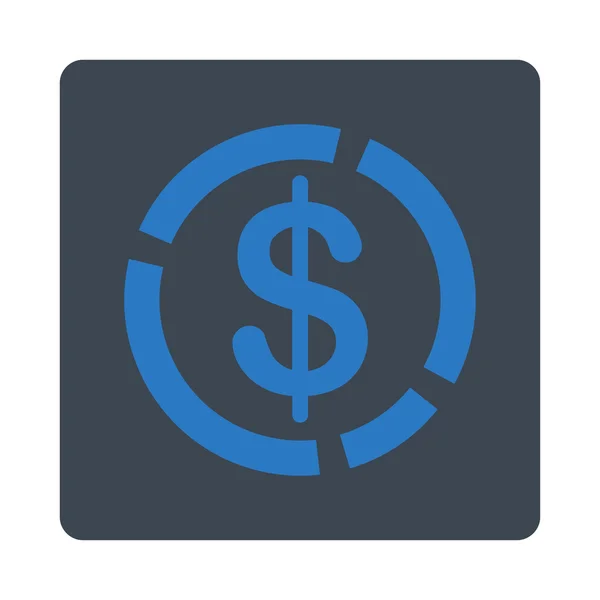 Dollar Diagram pictogram — Stockvector