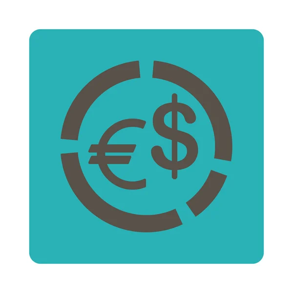 Currency Diagram Icon — Stock Vector