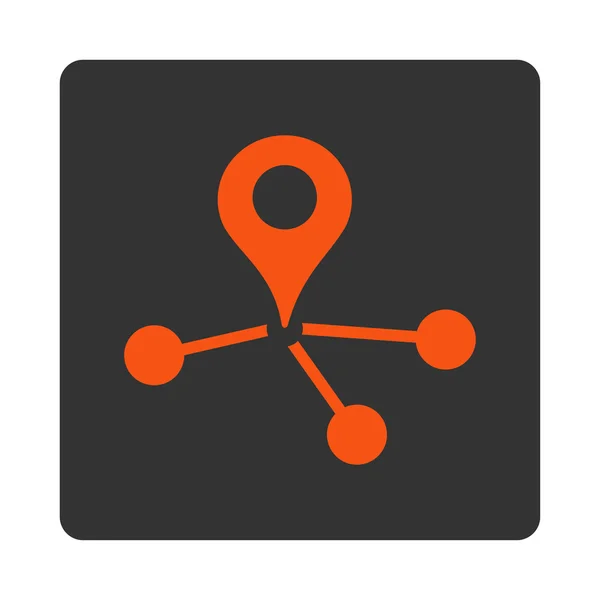 Geo Network Icon — Stockový vektor