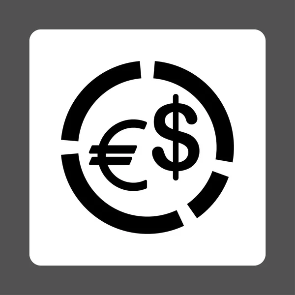 Pénznem Diagram ikonjára — Stock Vector