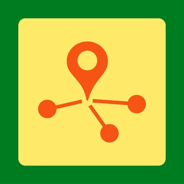 Geo Network Icon — Stockový vektor