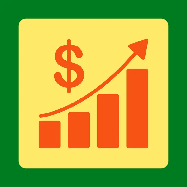 Ícone de crescimento de vendas — Vetor de Stock