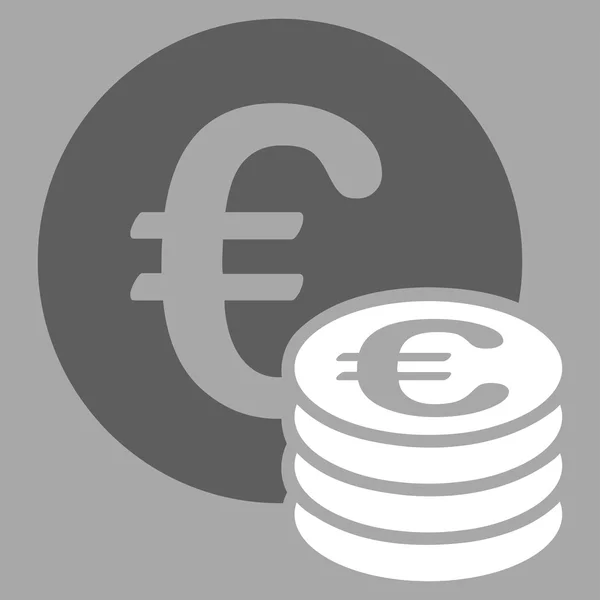 Euro coin stack icon — Stock Vector