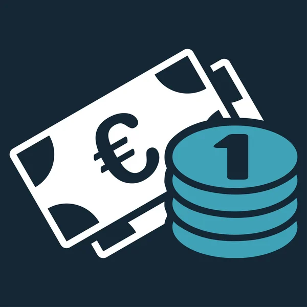 Euro geld pictogram — Stockvector