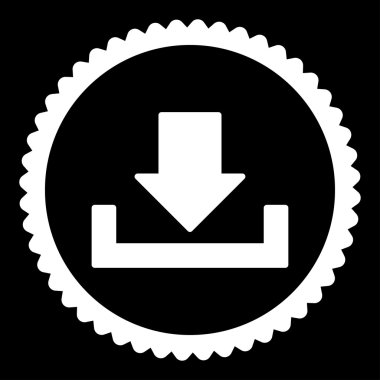 Download düz beyaz renk yuvarlak damga simgesi