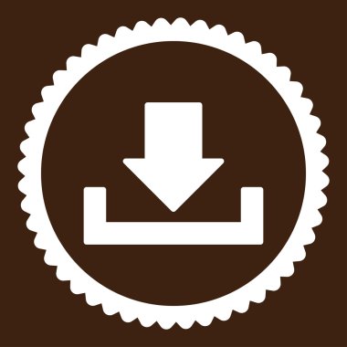 Download düz beyaz renk yuvarlak damga simgesi