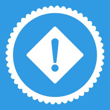 Hata düz beyaz rengi yuvarlak damga simgesi