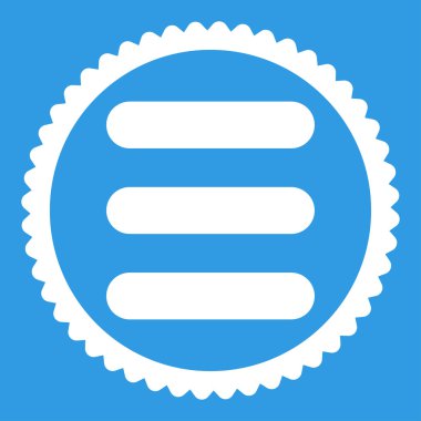 Yığın düz beyaz renk yuvarlak damga simgesi