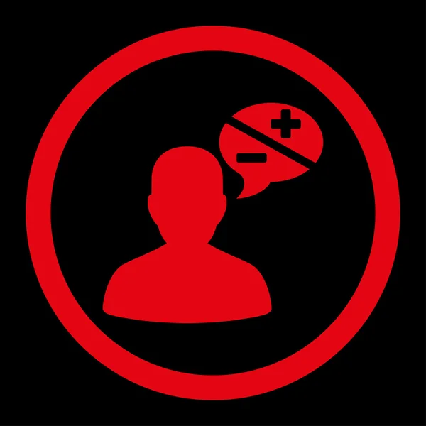Argomenti piatto colore rosso arrotondato icona vettoriale — Vettoriale Stock