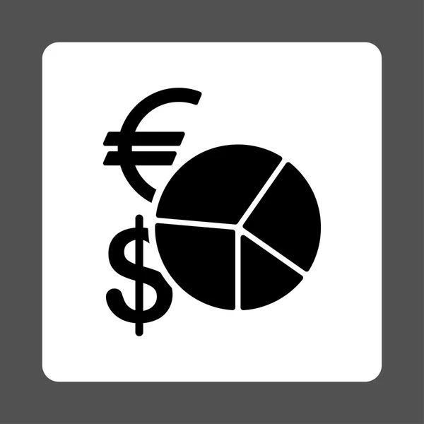 Valuta cirkeldiagram ikonen — Stockfoto