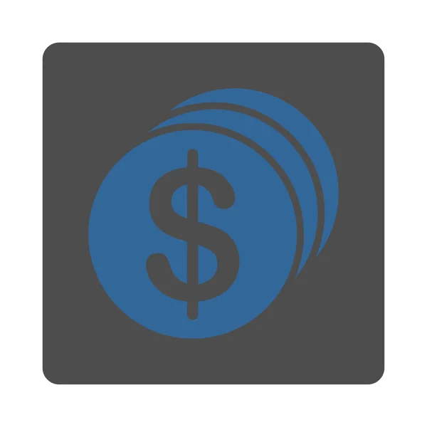 Dollar munten pictogram — Stockfoto