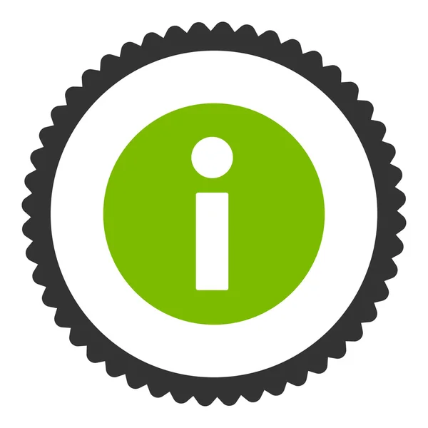 Information platt eco gröna och grå färger rund stämpel-ikonen — Stockfoto