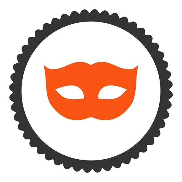 Privacy masker plat oranje en grijze kleuren ronde stempel pictogram — Stockfoto