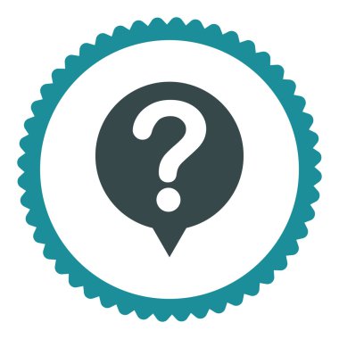 Durum düz yumuşak mavi renkler damga simgesi yuvarlak