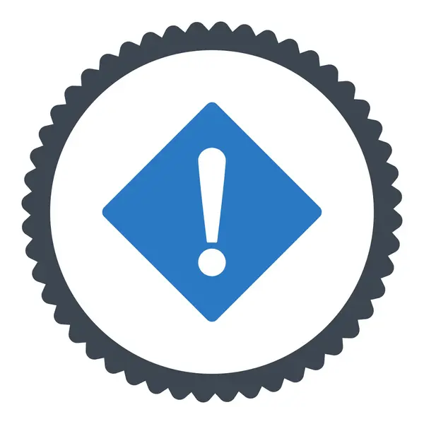 Errore piatto liscio blu colori rotondo timbro icona — Foto Stock