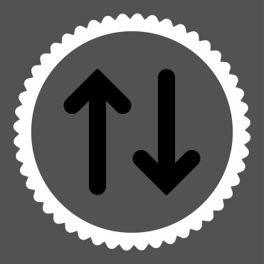 Fiske vurmak düz siyah ve beyaz renkler damga simgesi yuvarlak