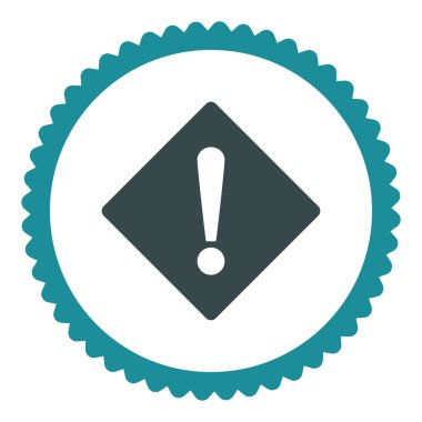 Hata düz yumuşak mavi renkler damga simgesi yuvarlak