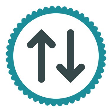 Fiske vurmak düz yumuşak mavi renkler damga simgesi yuvarlak