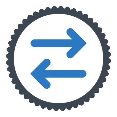 Fiske vurmak yatay düz düz mavi renkler damga simgesi yuvarlak