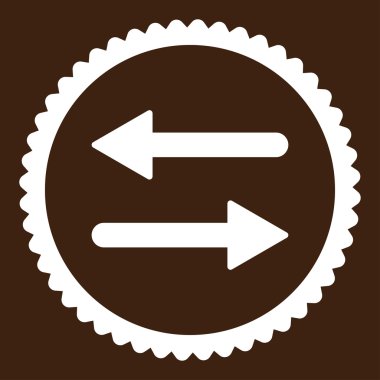 Oklar Exchange düz beyaz renk yuvarlak damga simgesi