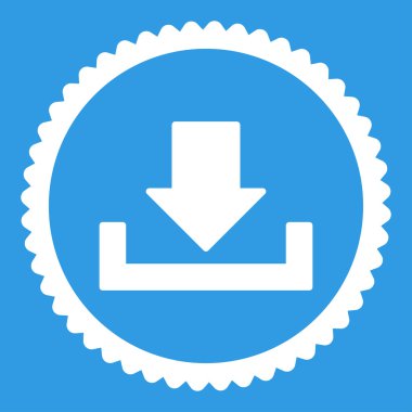 Download düz beyaz renk yuvarlak damga simgesi