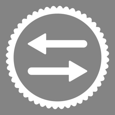 Oklar Exchange düz beyaz renk yuvarlak damga simgesi