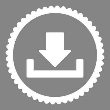 Download düz beyaz renk yuvarlak damga simgesi